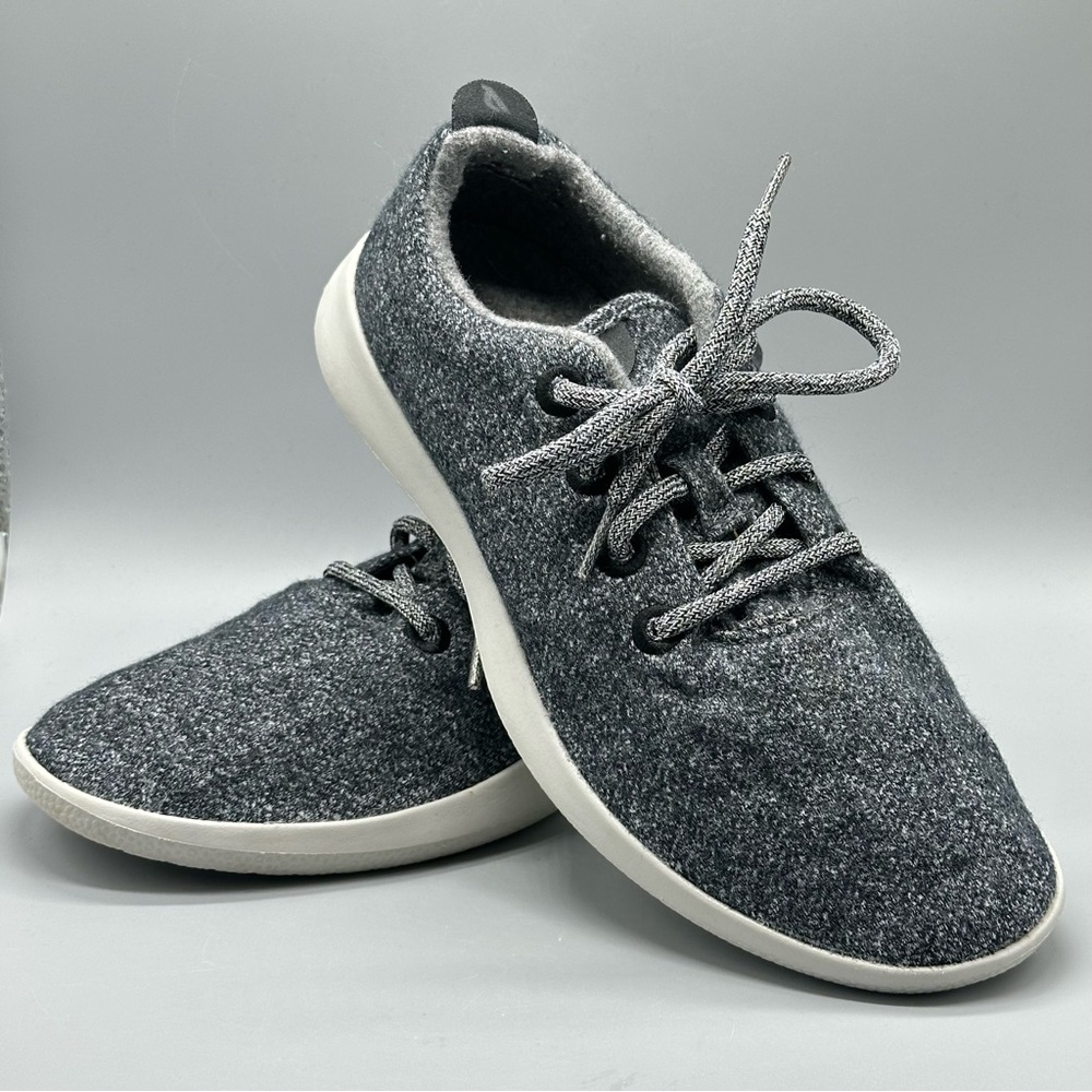 allbirds Men’s Blue Super Fine Merino Wool Casual Sneakers Lace Up S 9
